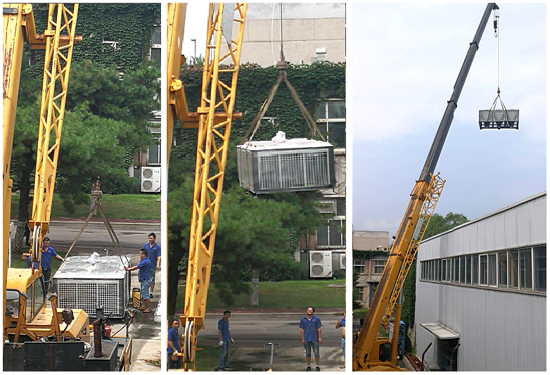 安裝210KW分體式風(fēng)冷渦旋冷水機組